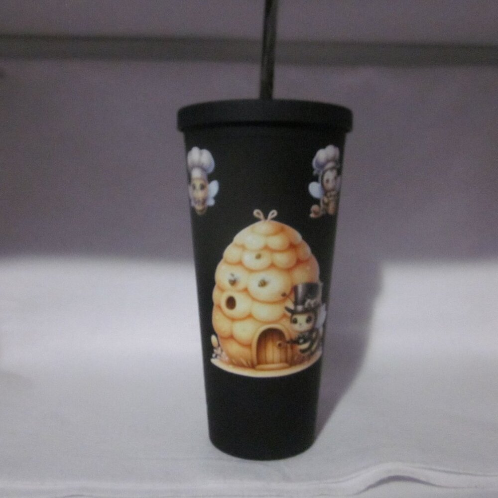 Black Bumble Bee Tapered Tumbler.